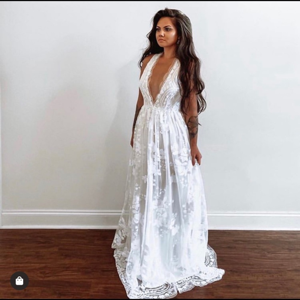 White sequined dress/wedding dress